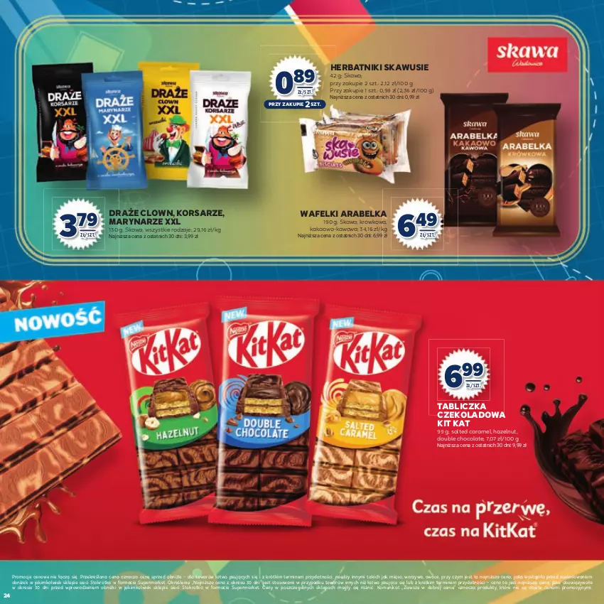 Gazetka promocyjna Stokrotka - Katalog Witaj Szkoło! - ważna 13.08 do 01.09.2025 - strona 24 - produkty: Herbatniki, Kakao, Kawa, Kit Kat, Mięso, Owoce, Warzywa