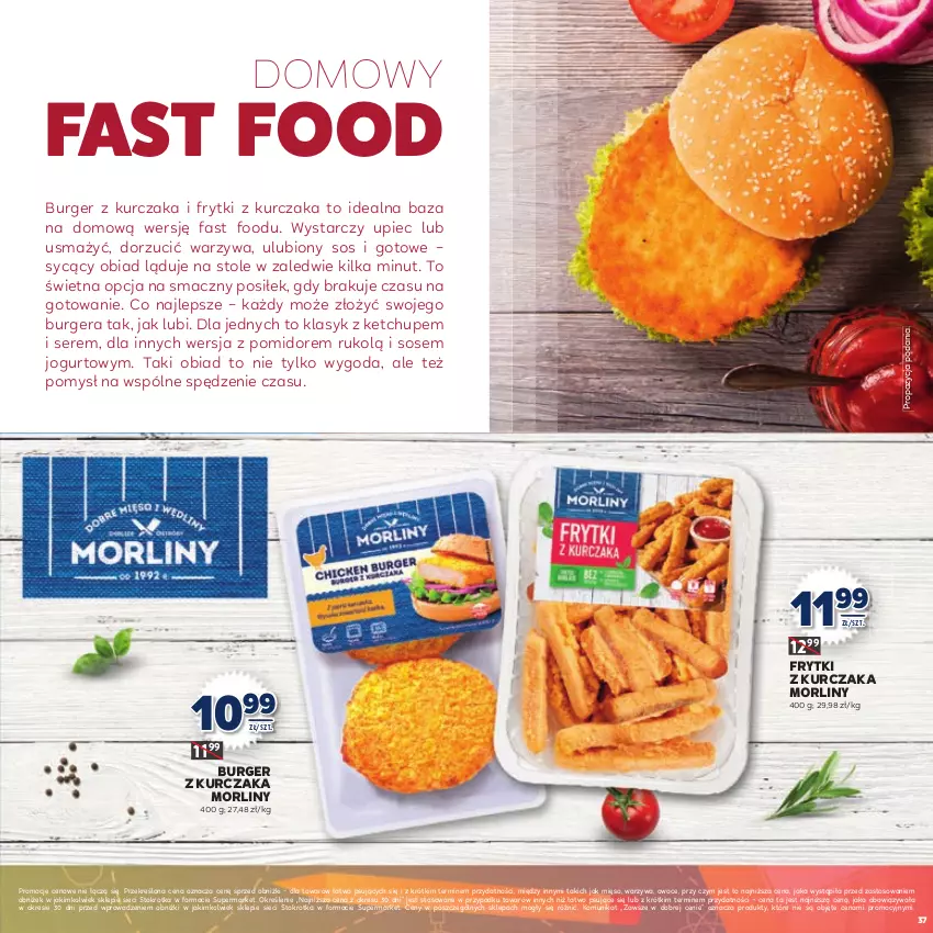 Gazetka promocyjna Stokrotka - Katalog Witaj Szkoło! - ważna 13.08 do 01.09.2025 - strona 37 - produkty: Burger, Fa, Frytki, Jogurt, Ketchup, Kurczak, Mięso, Morliny, Owoce, Piec, Ser, Sos, Warzywa