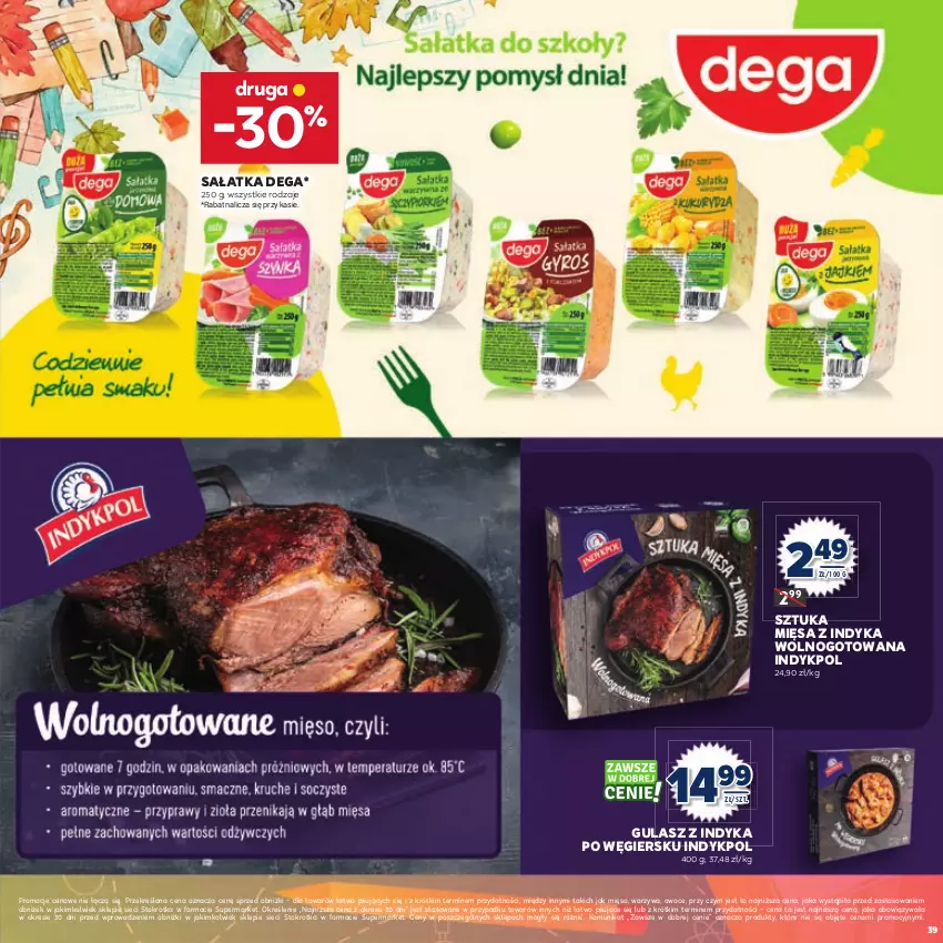 Gazetka promocyjna Stokrotka - Katalog Witaj Szkoło! - ważna 13.08 do 01.09.2025 - strona 39 - produkty: Dega, Mięso, Owoce, Sałat, Sałatka, Warzywa