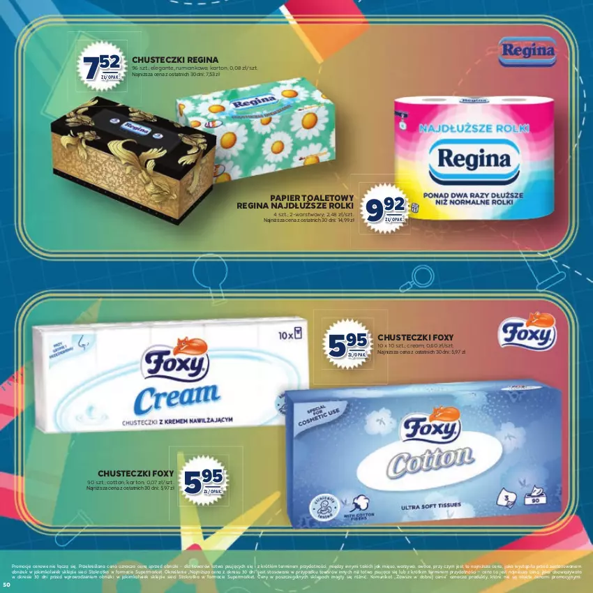 Gazetka promocyjna Stokrotka - Katalog Witaj Szkoło! - ważna 13.08 do 01.09.2025 - strona 50 - produkty: Chusteczki, Foxy, Gin, Mięso, Owoce, Papier, Papier toaletowy, Rolki, Rum, Warzywa