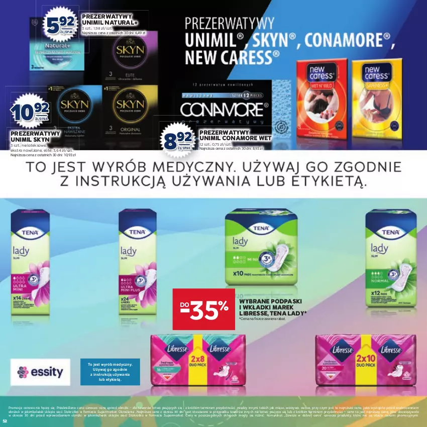 Gazetka promocyjna Stokrotka - Katalog Witaj Szkoło! - ważna 13.08 do 01.09.2025 - strona 52 - produkty: Mięso, Owoce, Podpaski, Prezerwatyw, Skyn, Unimil, Warzywa, Wkładki