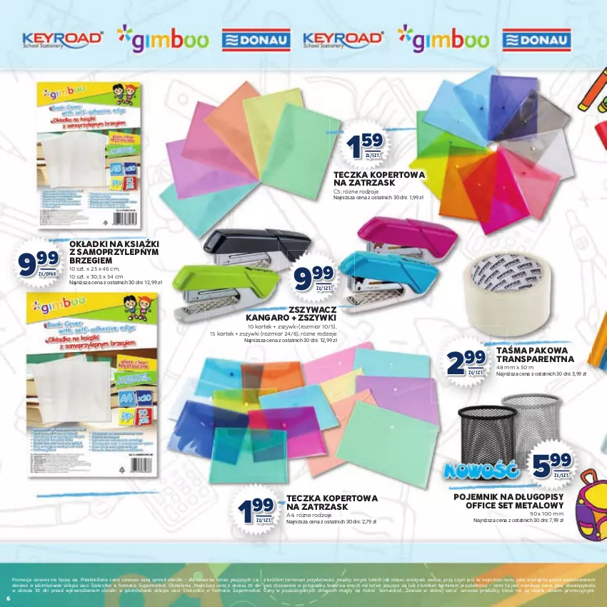 Gazetka promocyjna Stokrotka - Katalog Witaj Szkoło! - ważna 13.08 do 01.09.2025 - strona 6 - produkty: Długopis, Mięso, Mop, Owoce, Pojemnik, Taśma pakowa, Tran, Warzywa
