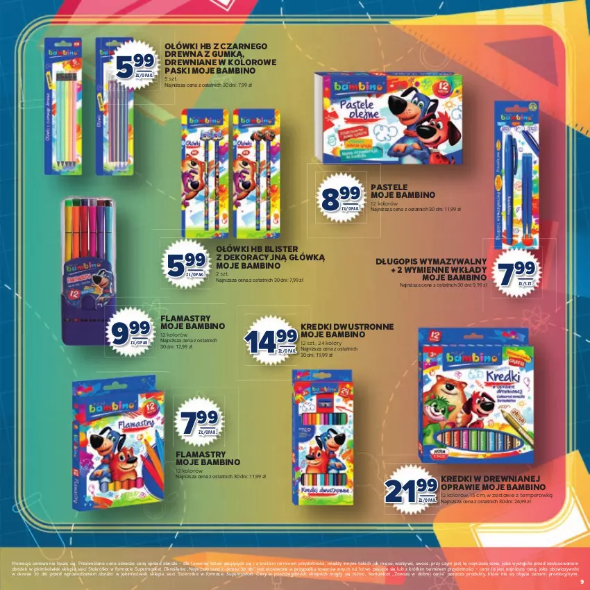 Gazetka promocyjna Stokrotka - Katalog Witaj Szkoło! - ważna 13.08 do 01.09.2025 - strona 9 - produkty: Długopis, Flamastry, Mięso, Owoce, Warzywa