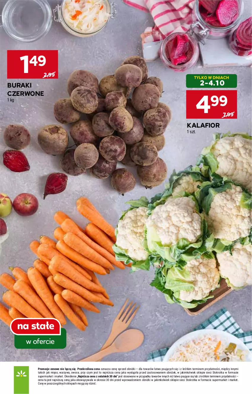 Gazetka promocyjna Stokrotka - Market - ważna 02.10 do 08.10.2025 - strona 11 - produkty: Buraki, Kalafior, Mięso, Owoce, Warzywa