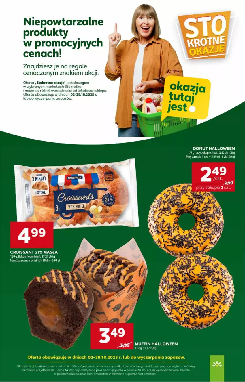 Gazetka promocyjna Stokrotka - Market - ważna 02.10 do 08.10.2025 - strona 32 - produkty: Croissant, Donut