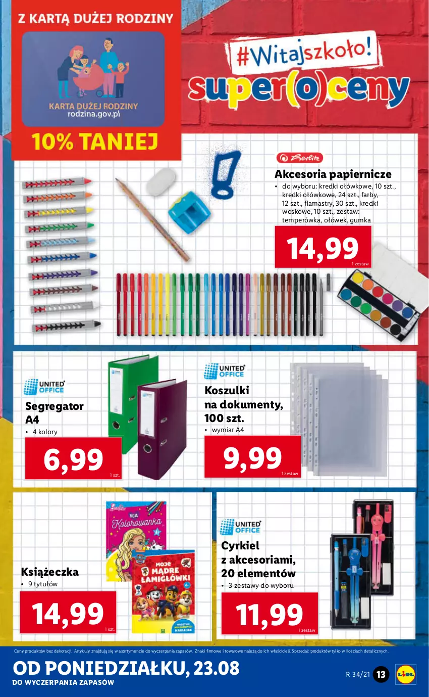 Gazetka promocyjna Lidl - GAZETKA - ważna 23.08 do 29.08.2021 - strona 13 - produkty: Fa, Kosz, Papier