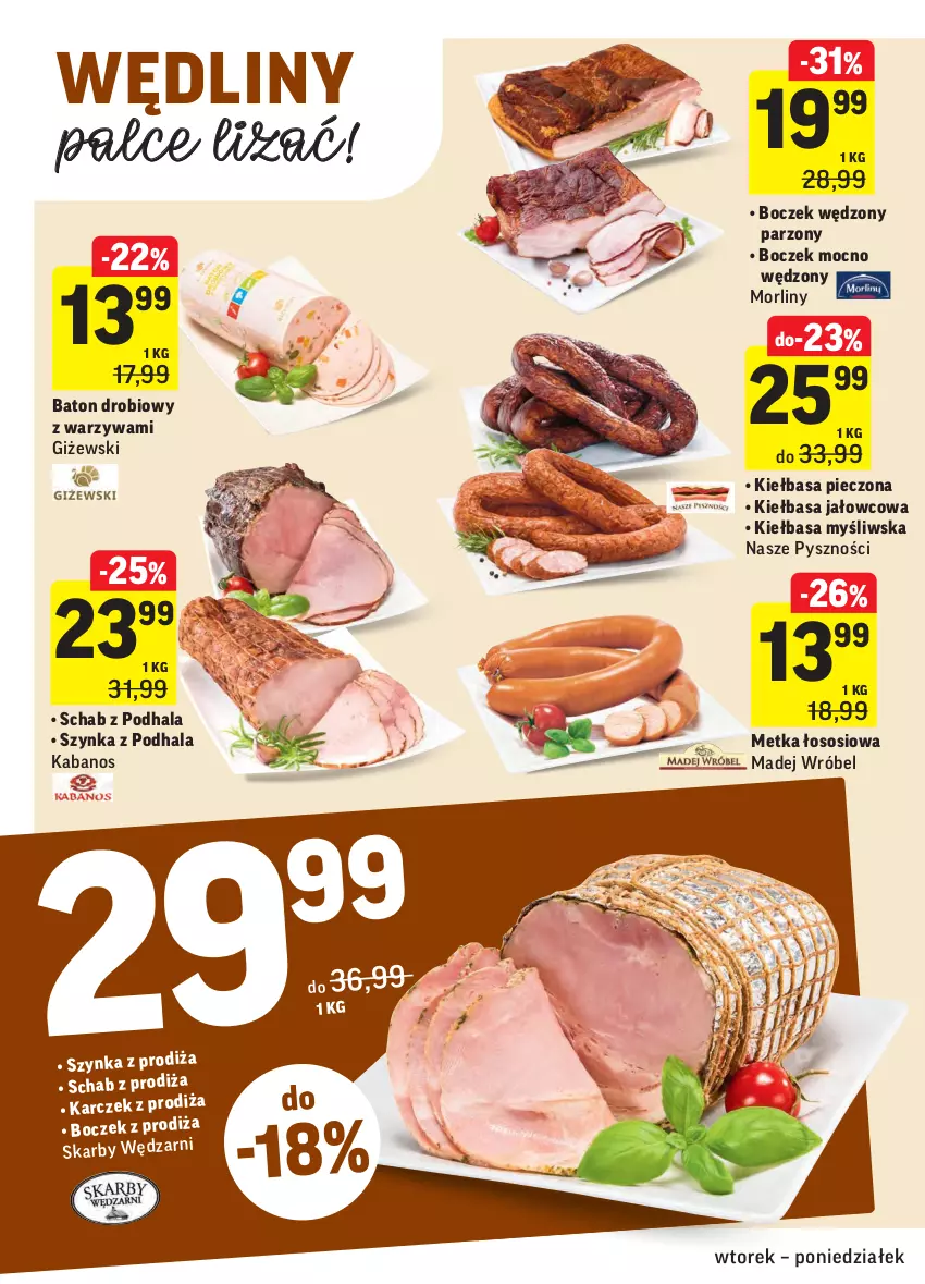 Gazetka promocyjna Intermarche - ważna 02.03 do 08.03.2021 - strona 12 - produkty: Baton, Boczek, Kabanos, Kiełbasa, Madej Wróbel, Morliny, Piec, Sos, Szynka, Warzywa