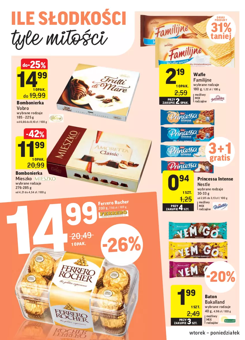 Gazetka promocyjna Intermarche - ważna 02.03 do 08.03.2021 - strona 24 - produkty: Bakalland, Baton, Fa, Ferrero, Ferrero Rocher, Gra, Princessa, Wafle