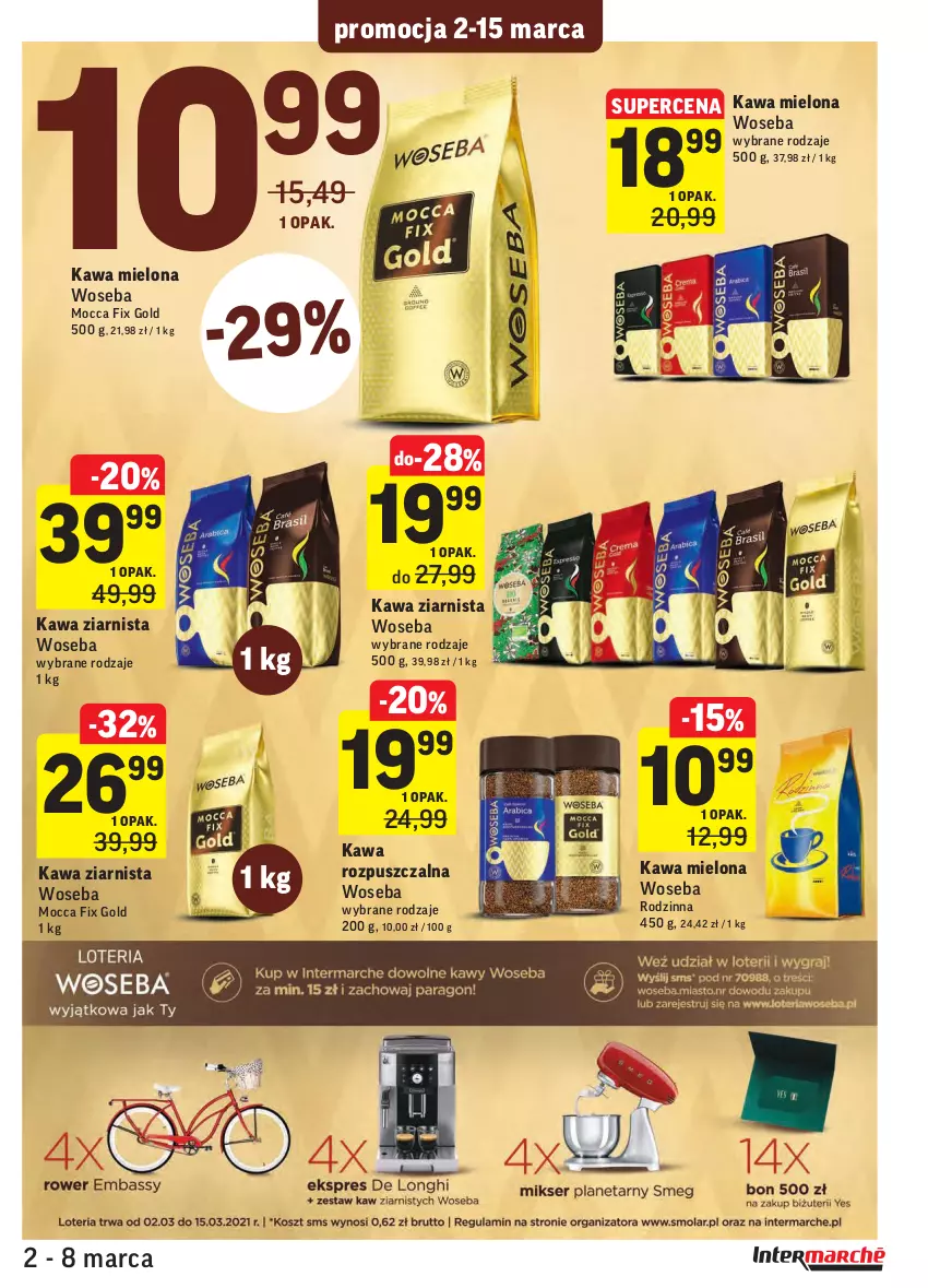 Gazetka promocyjna Intermarche - ważna 02.03 do 08.03.2021 - strona 25 - produkty: Kawa, Kawa mielona, Kawa rozpuszczalna, Kawa ziarnista, Mocca Fix Gold, Woseba