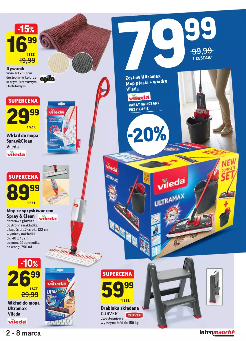 Gazetka promocyjna Intermarche - ważna 02.03 do 08.03.2021 - strona 37 - produkty: Dywan, Dywanik, Inka, Mop, Pojemnik, Rama, Top, Vileda, Wkład do mopa