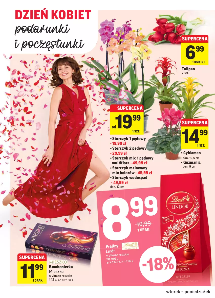 Gazetka promocyjna Intermarche - ważna 02.03 do 08.03.2021 - strona 6 - produkty: Bukiet, Cyklamen, Flora, Lindt, Praliny, Storczyk, Tulipan