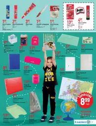 Gazetka promocyjna E Leclerc - Gazetka - ważna od 28.08 do 28.08.2022 - strona 21 - produkty: Por, Mop, Długopis, Kosz, Klej, Piórnik, Biurko, Pojemnik, Koszulka, Tran, Podkładka, Biuro, Podkład, Lakier