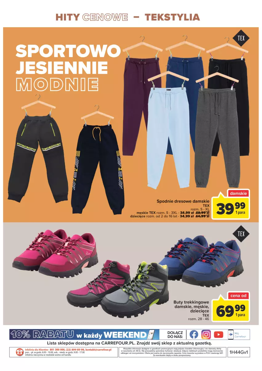 Gazetka promocyjna Carrefour - Gazetka Modowe hity cenowe - ważna 02.11 do 12.11.2022 - strona 8 - produkty: Buty, Dres, Dzieci, Spodnie, Spodnie dresowe
