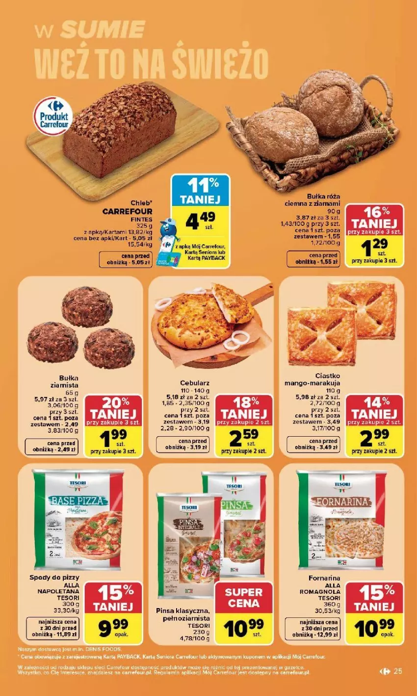 Gazetka promocyjna Carrefour - Gazetka Carrefour, Market w SUMIE najlepszy, od poniedziałku - ważna 10.08 do 14.08.2026 - strona 27 - produkty: Chleb, Ciastka, Fa, Feta, Mango, Pizza