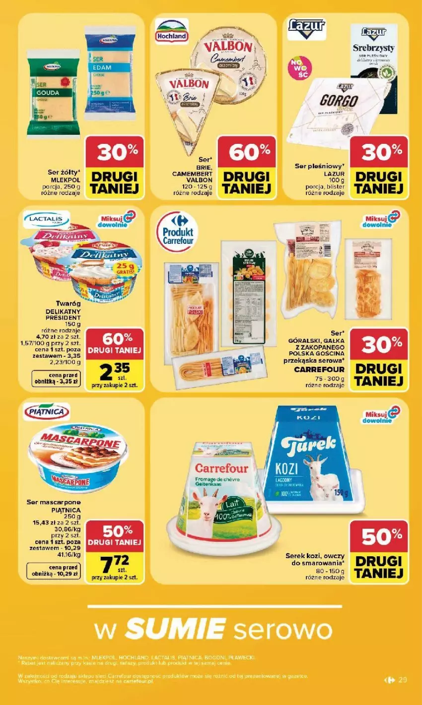 Gazetka promocyjna Carrefour - Gazetka Carrefour, Market w SUMIE najlepszy, od poniedziałku - ważna 10.08 do 14.08.2026 - strona 31 - produkty: Brie, Gałka, Piątnica, Por, Ser, Twaróg