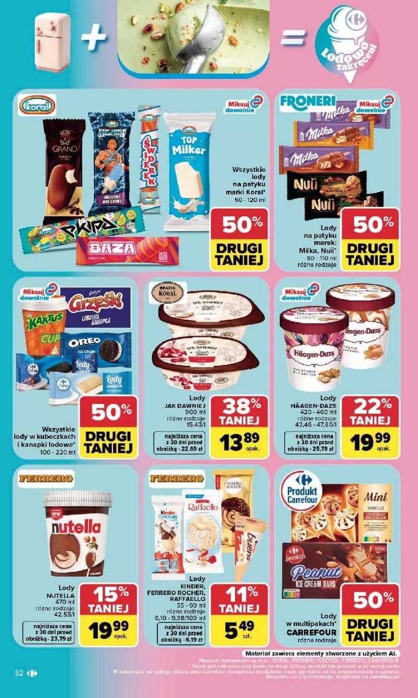 Gazetka promocyjna Carrefour - Gazetka Carrefour, Market w SUMIE najlepszy, od poniedziałku - ważna 10.08 do 14.08.2026 - strona 34 - produkty: Fa, Ferrero, Ferrero Rocher, Kinder, Lody, Milka, Raffaello