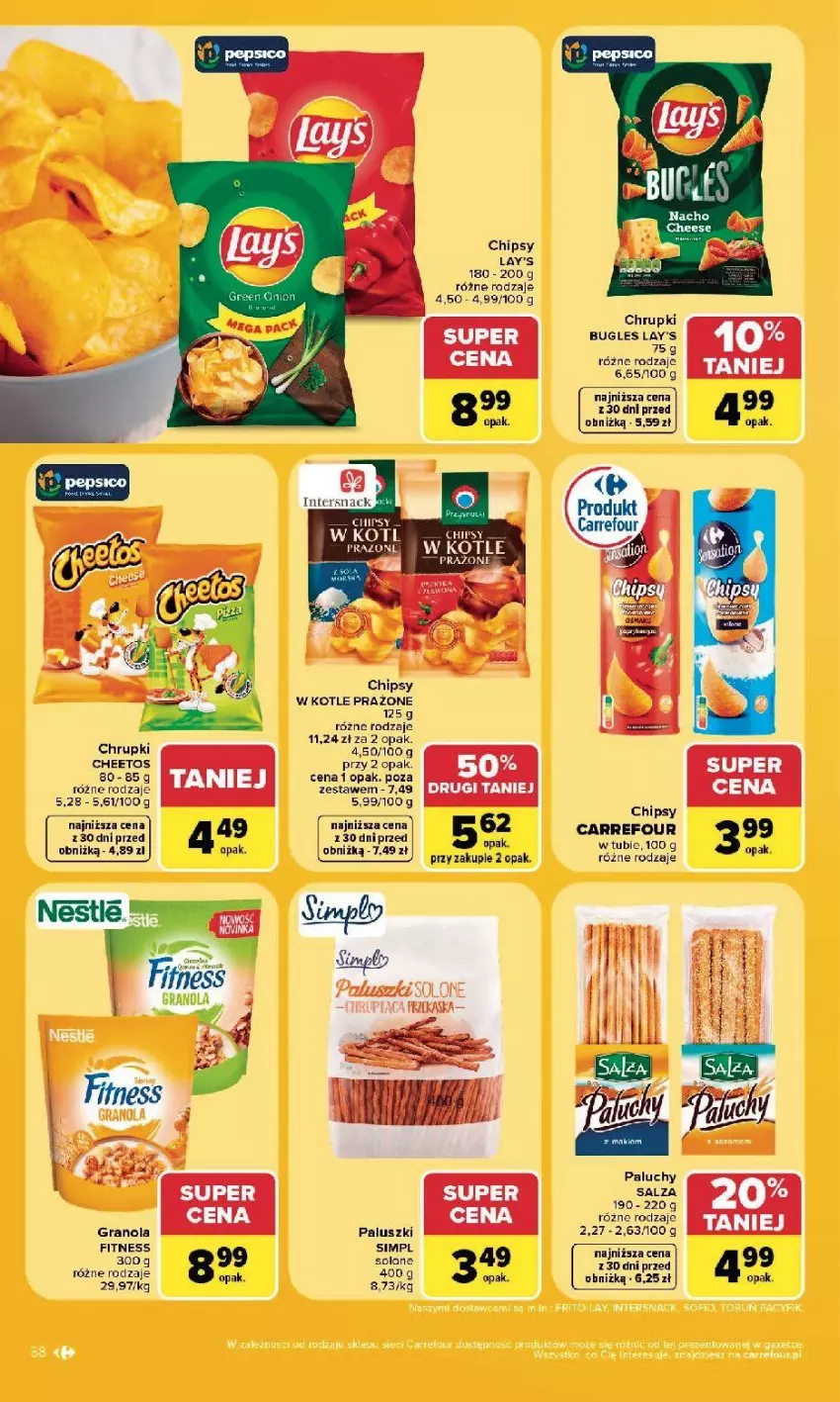 Gazetka promocyjna Carrefour - Gazetka Carrefour, Market w SUMIE najlepszy, od poniedziałku - ważna 10.08 do 14.08.2026 - strona 40 - produkty: Cheetos, Chipsy, Chrupki, Fa, Gra, Granola