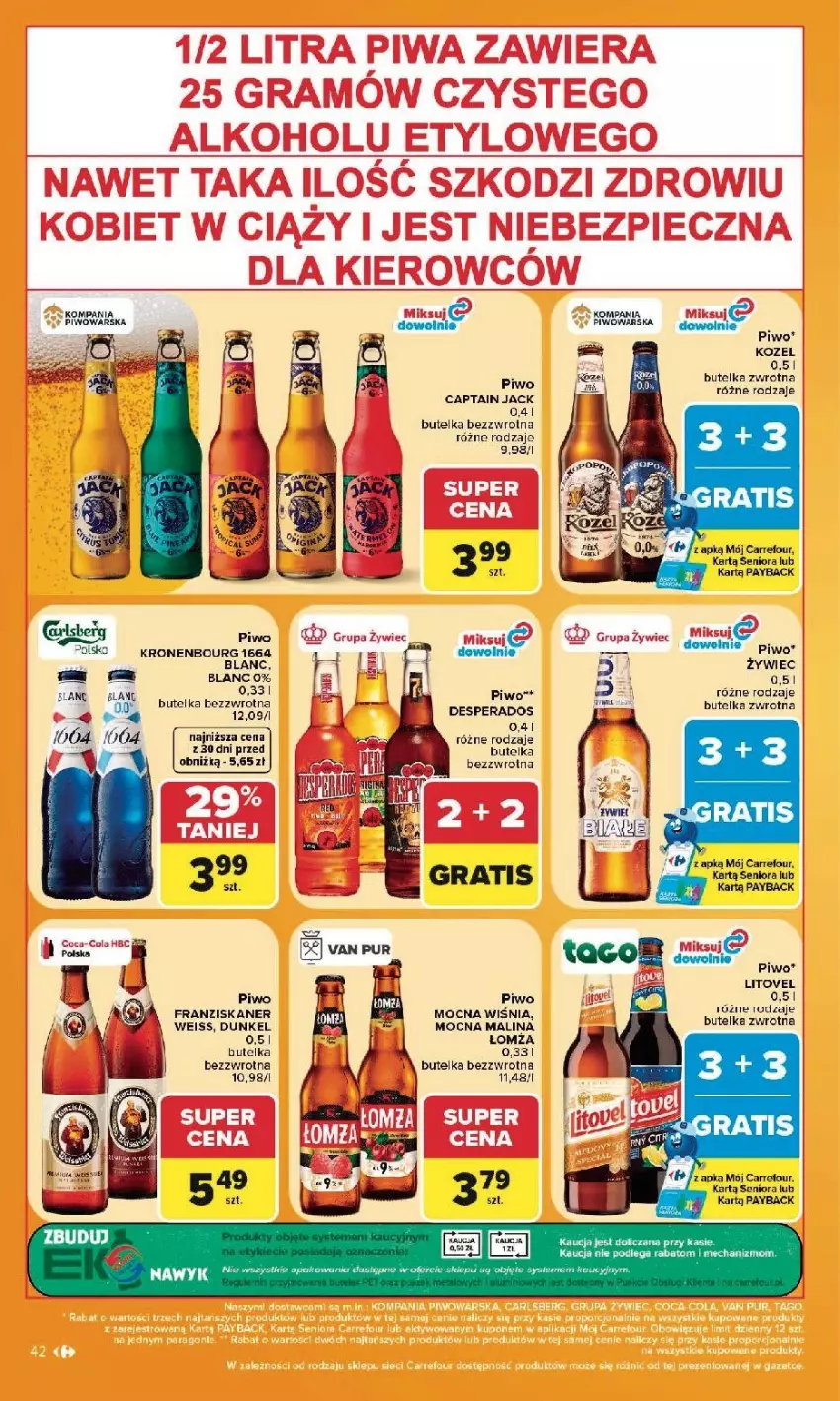 Gazetka promocyjna Carrefour - Gazetka Carrefour, Market w SUMIE najlepszy, od poniedziałku - ważna 10.08 do 14.08.2026 - strona 44 - produkty: Captain Jack, Desperados, Fa, Gra, Kozel, Olej, Piwa, Piwo, Skaner