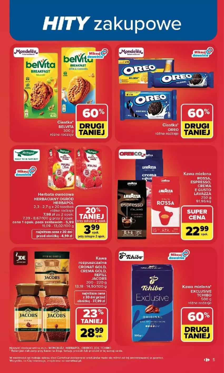 Gazetka promocyjna Carrefour - Gazetka Carrefour, Market w SUMIE najlepszy, od poniedziałku - ważna 10.08 do 14.08.2026 - strona 7 - produkty: Ciastka, Herbapol, Herbata, Herbata owocowa, Jacobs, Kawa, Kawa mielona, Lavazza, Ogród, Tchibo