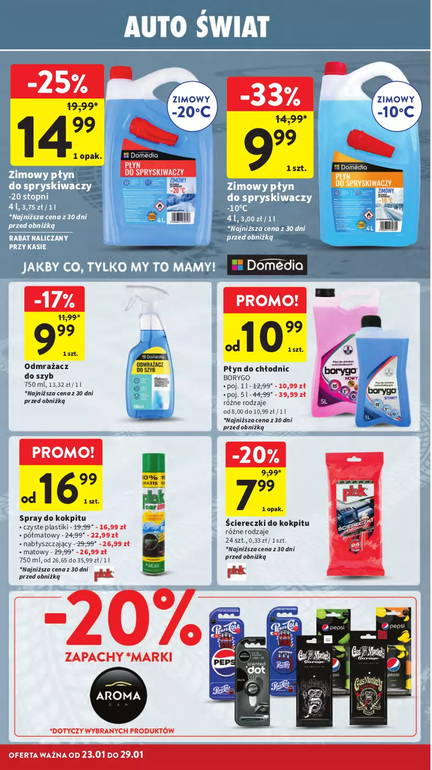 Gazetka promocyjna Intermarche - Gazetka promocyjna - ważna 23.01 do 29.01.2025 - strona 32 - produkty: Odmrażacz do szyb, Płyn do chłodnic, Płyn do spryskiwaczy, Top