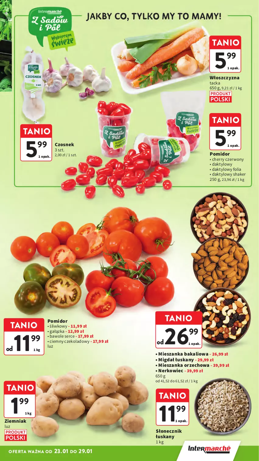 Gazetka promocyjna Intermarche - Gazetka promocyjna - ważna 23.01 do 29.01.2025 - strona 9 - produkty: Czosnek, Mieszanka bakaliowa, Mieszanka orzechowa, Ser