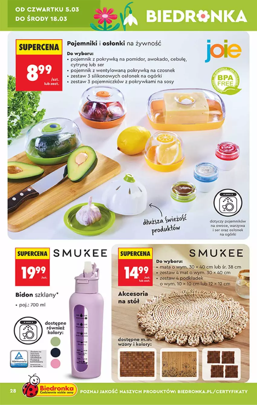 Gazetka promocyjna Biedronka - Okazje Tygodnia - ważna 28.02 do 14.03.2026 - strona 28 - produkty: Czosnek, Pojemnik, Pojemnik z pokrywką, Ser, Sos, Warzywa