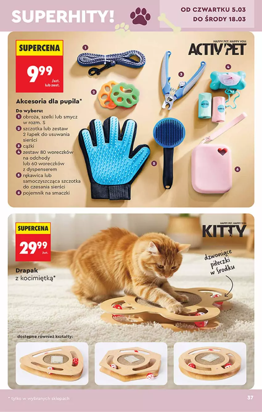 Gazetka promocyjna Biedronka - Okazje Tygodnia - ważna 28.02 do 14.03.2026 - strona 37 - produkty: Cążki, Pojemnik, Ser, Smycz, Szczotka