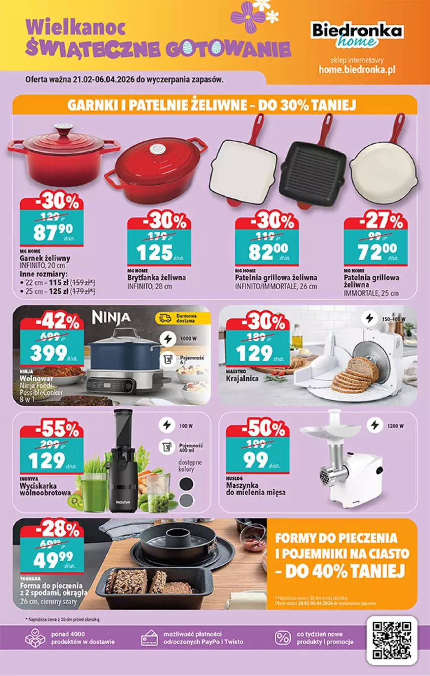 Gazetka promocyjna Biedronka - Okazje Tygodnia - ważna 28.02 do 14.03.2026 - strona 41 - produkty: Fa, Grill, Maszynka, Patelnia, Patelnia grillowa, Szynka, Wyciskarka, Wyciskarka wolnoobrotowa