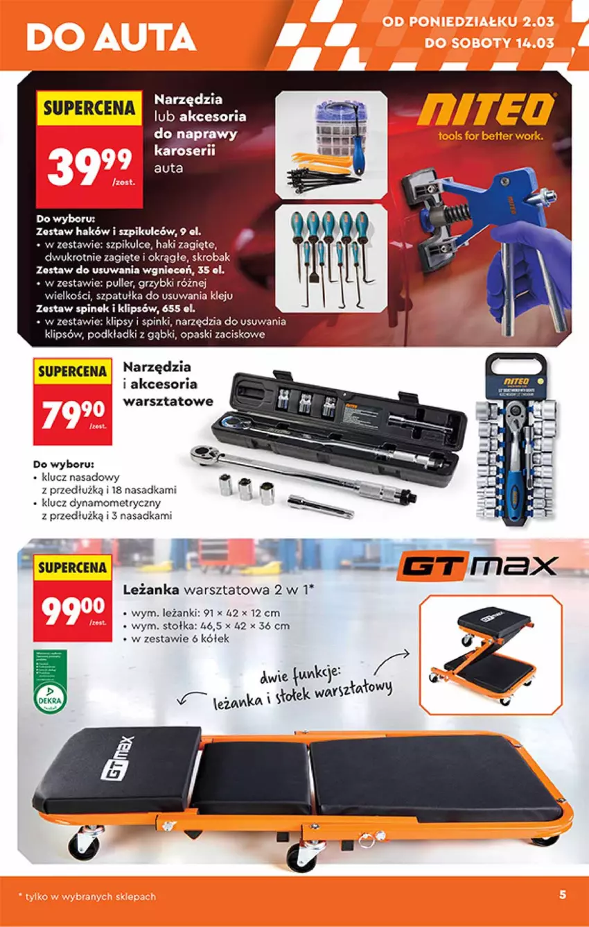 Gazetka promocyjna Biedronka - Okazje Tygodnia - ważna 28.02 do 14.03.2026 - strona 5 - produkty: Klej, Leżanka, Podkład, Ser, Szpatułka