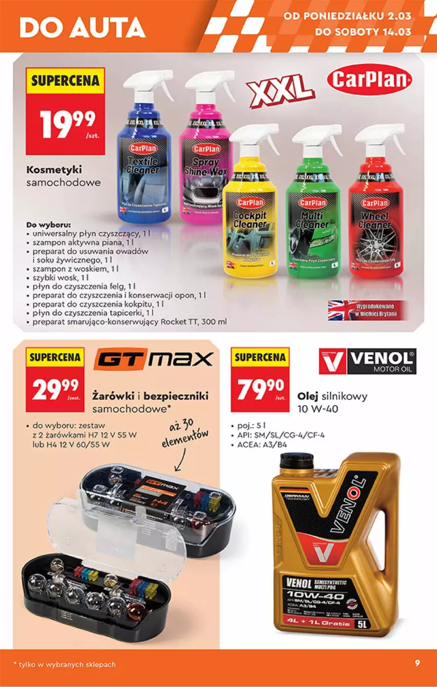 Gazetka promocyjna Biedronka - Okazje Tygodnia - ważna 28.02 do 14.03.2026 - strona 9 - produkty: LG, Olej, Olej silnikowy, Piec, Preparat do czyszczenia, Ser, Sok, Szampon, Uniwersalny płyn czyszczący