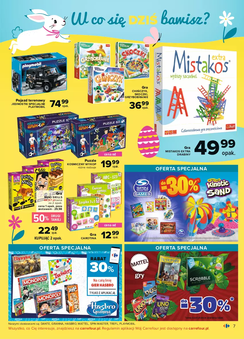 Gazetka promocyjna Carrefour - Gazetka Co masz dla mnie, zajączku? - ważna 15.03 do 03.04.2021 - strona 7 - produkty: Gra, Hasbro, Koc, Mattel, Mobil, Playmobil, Pojazd, Puzzle