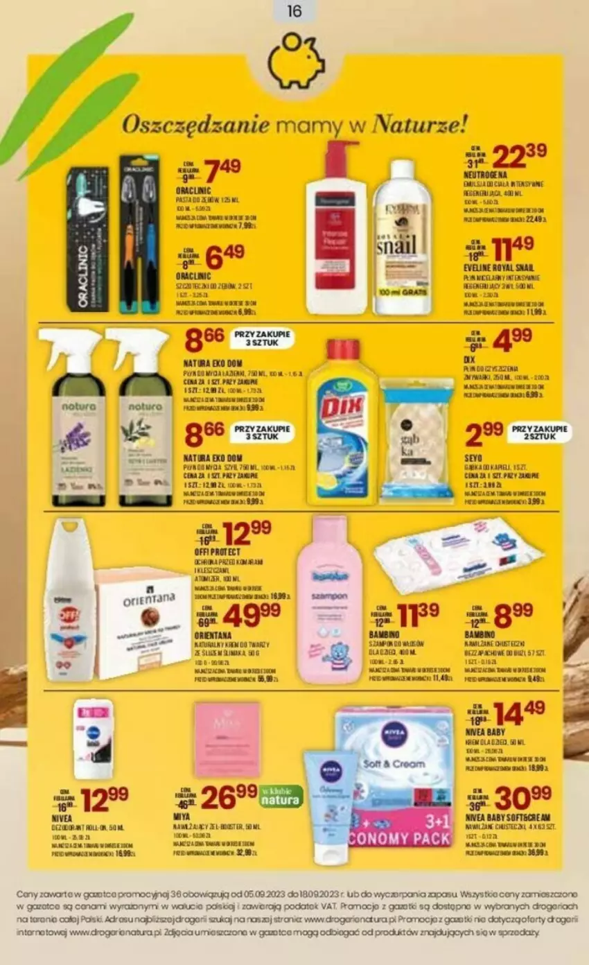 Gazetka promocyjna Drogerie Natura - ważna 05.09 do 18.09.2023 - strona 8 - produkty: AEG, Chusteczki, Clin, Eveline, Fa, Gra, Hama, LANA, Neutrogena, Nivea