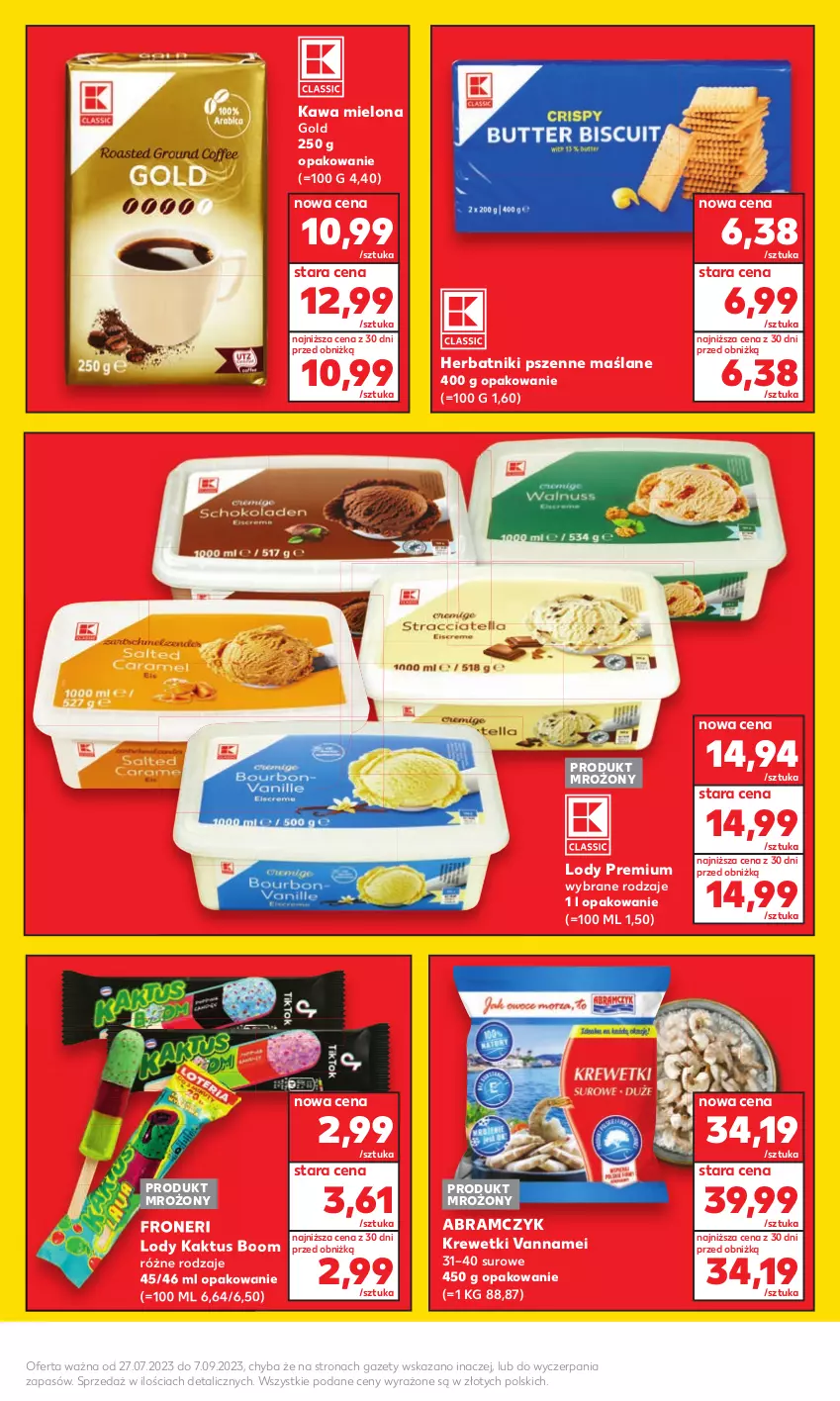 Gazetka promocyjna Kaufland - Kaufland - ważna 27.07 do 09.08.2023 - strona 7 - produkty: Herbatniki, Kaktus, Kawa, Kawa mielona, Krewetki, Lody