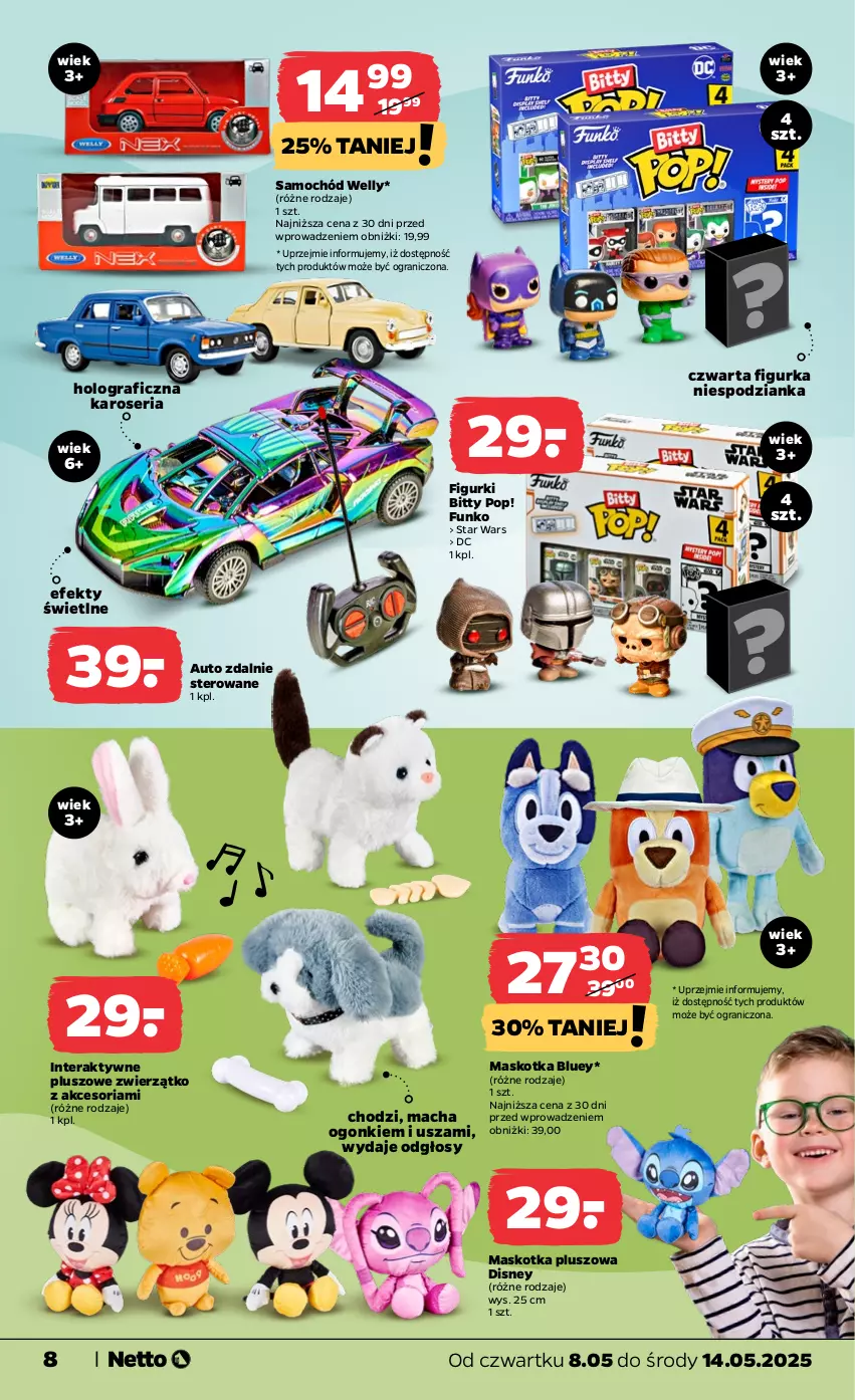 Gazetka promocyjna Netto - Od Czwartku Przemysłowa - ważna 08.05 do 14.05.2025 - strona 8 - produkty: Disney, Gra, Maskotka pluszowa, Pluszowe zwierzątko, Samochód, Ser, Star Wars, Tera