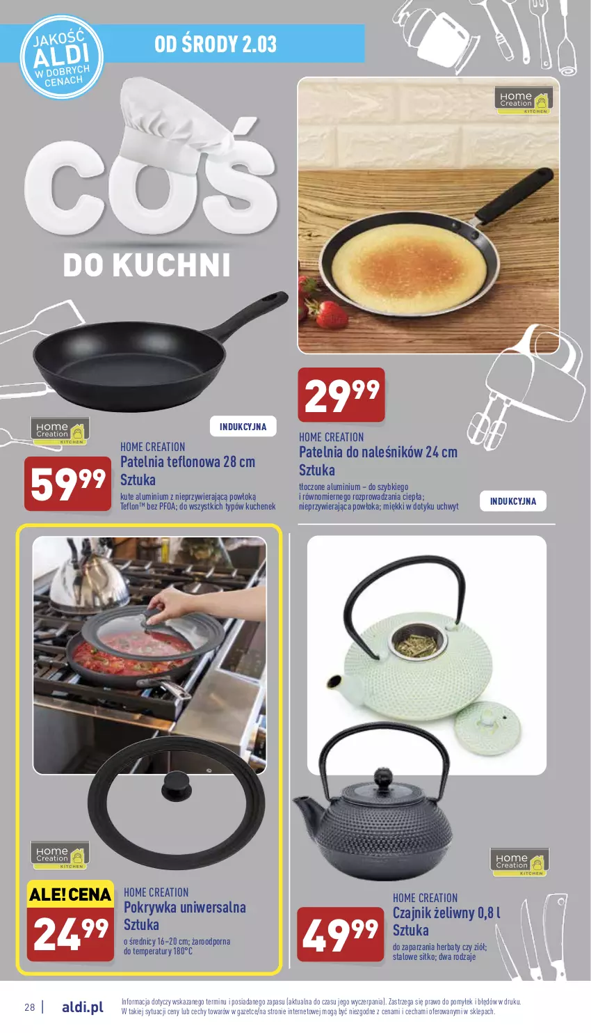 Gazetka promocyjna Aldi - Pełny katalog - ważna 28.02 do 05.03.2022 - strona 28 - produkty: Czajnik, Patelnia, Por, Sitko