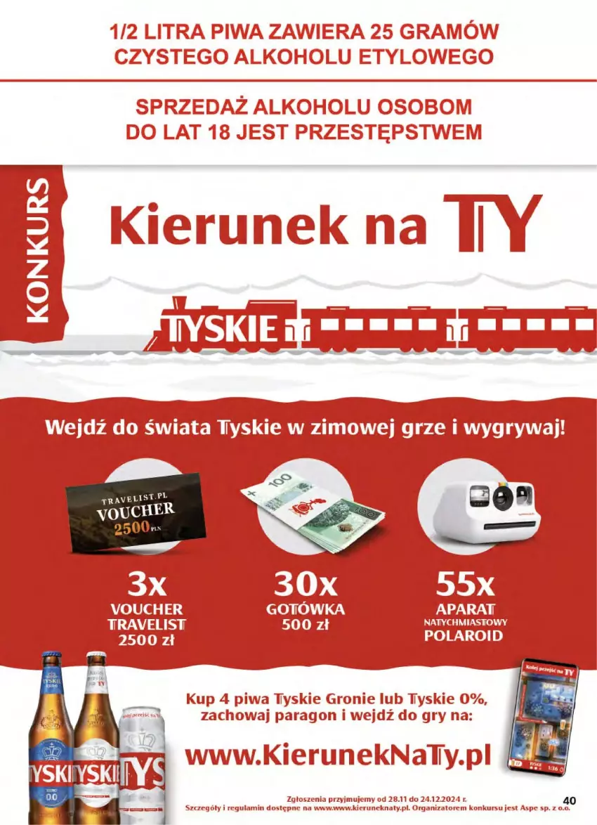 Gazetka promocyjna Delikatesy Centrum - NOWA GAZETKA Delikatesy Centrum od 28 listopada! 28.11-04.12.2024 - ważna 28.11 do 04.12.2024 - strona 40 - produkty: Gra, Gry, Piwa, Tyskie