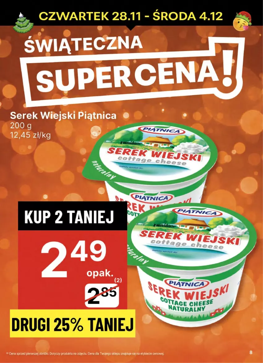 Gazetka promocyjna Delikatesy Centrum - NOWA GAZETKA Delikatesy Centrum od 28 listopada! 28.11-04.12.2024 - ważna 28.11 do 04.12.2024 - strona 8 - produkty: Ser, Serek, Serek wiejski