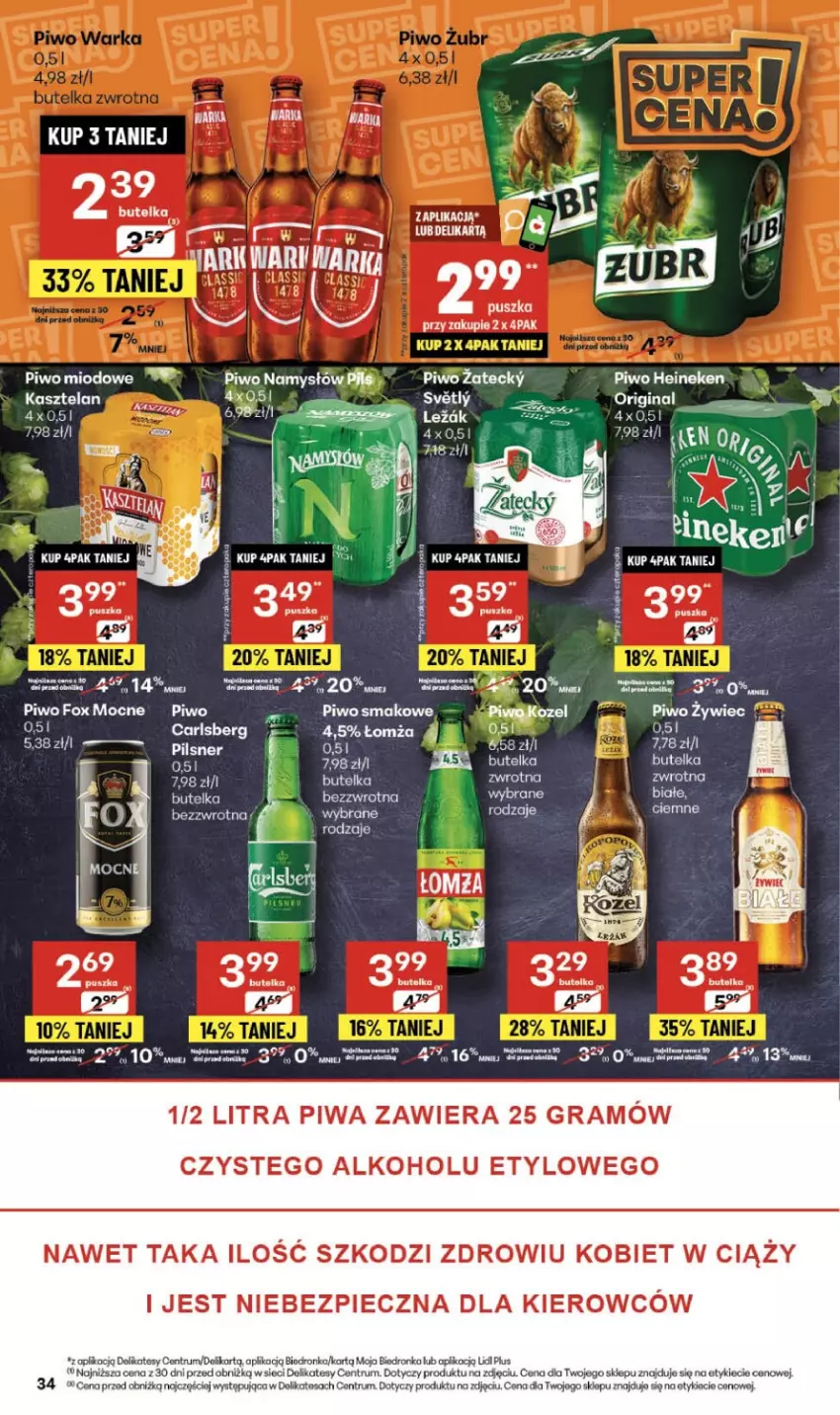 Gazetka promocyjna Delikatesy Centrum - Franczyza DC46 Czwartek - ważna 13.11 do 19.11.2025 - strona 34 - produkty: Gra, Kozel, Piec, Piwa, Piwo, Rum