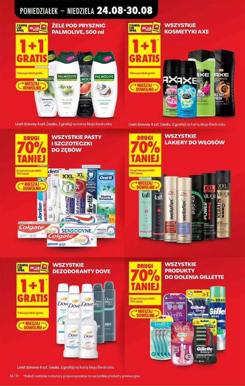 Gazetka promocyjna Biedronka - Od Poniedziałku - ważna 24.08 do 30.08.2026 - strona 10 - produkty: Dezodorant, Dove, Gillette, Gra, Lakier, Palmolive, Por