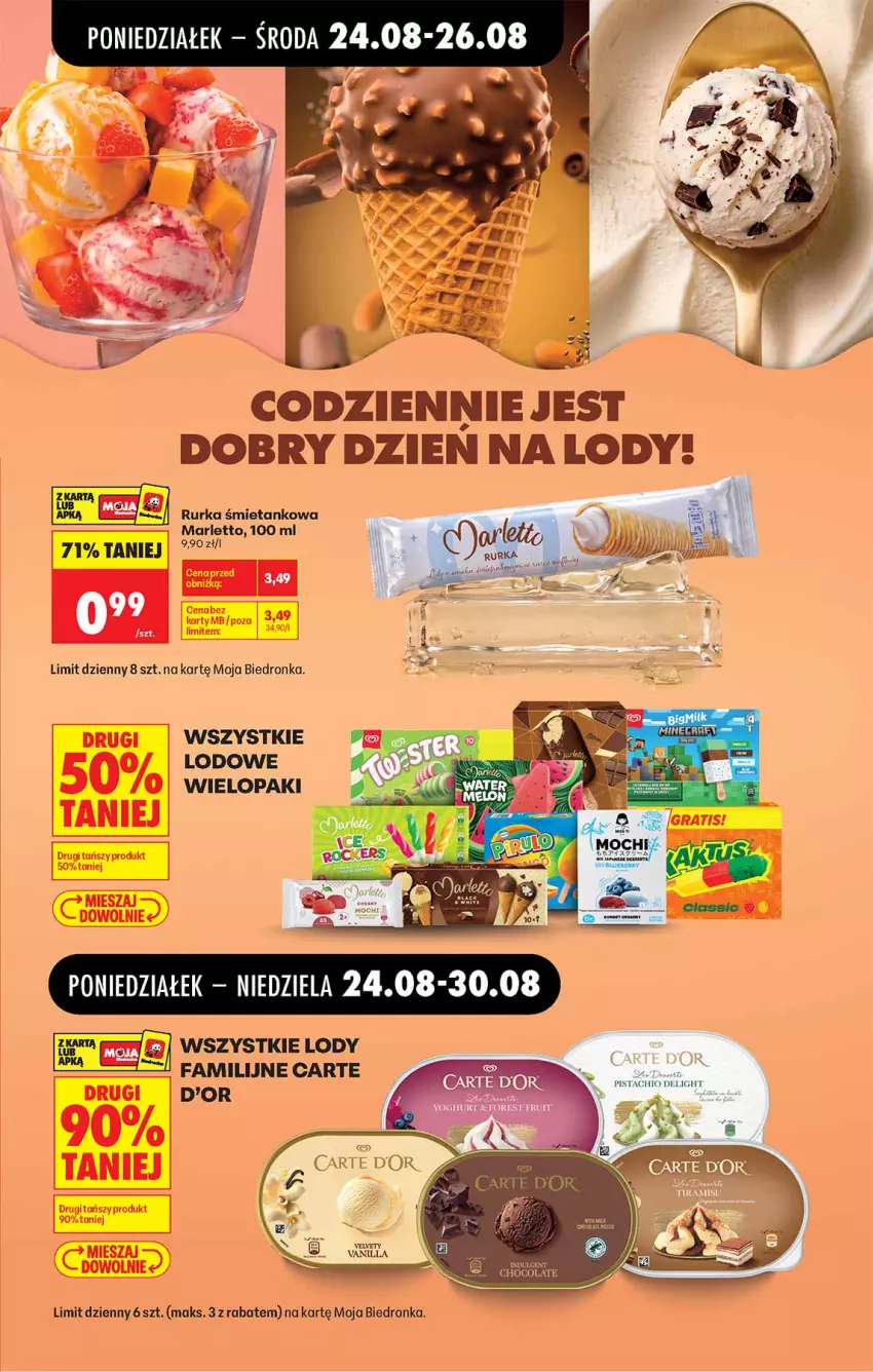 Gazetka promocyjna Biedronka - Od Poniedziałku - ważna 24.08 do 30.08.2026 - strona 13 - produkty: Carte d'Or, Fa, Gra, LG, Lody, Mola