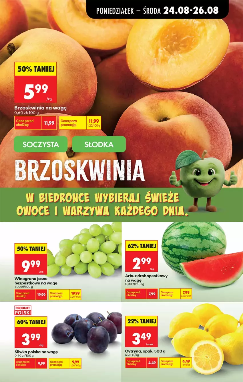 Gazetka promocyjna Biedronka - Od Poniedziałku - ważna 24.08 do 30.08.2026 - strona 25 - produkty: Arbuz, Por, Wino