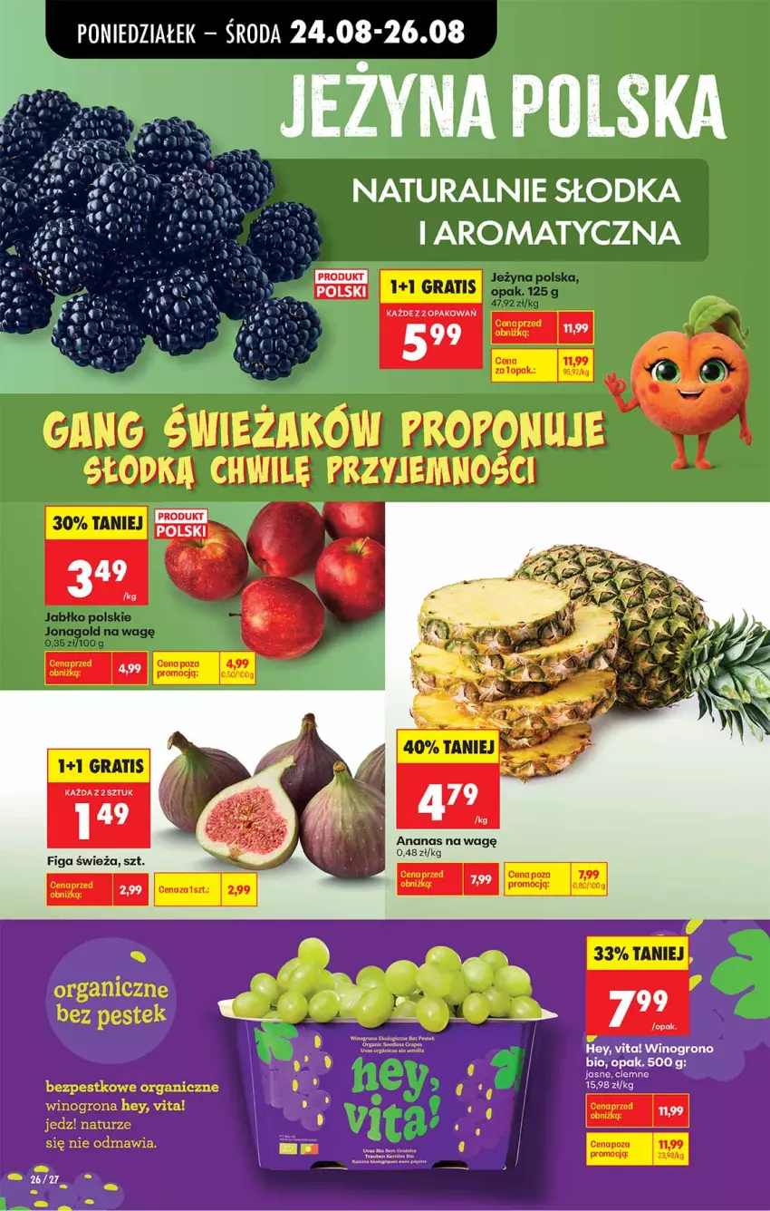 Gazetka promocyjna Biedronka - Od Poniedziałku - ważna 24.08 do 30.08.2026 - strona 26 - produkty: Ananas, Gra, Ser, Wino, Winogrona