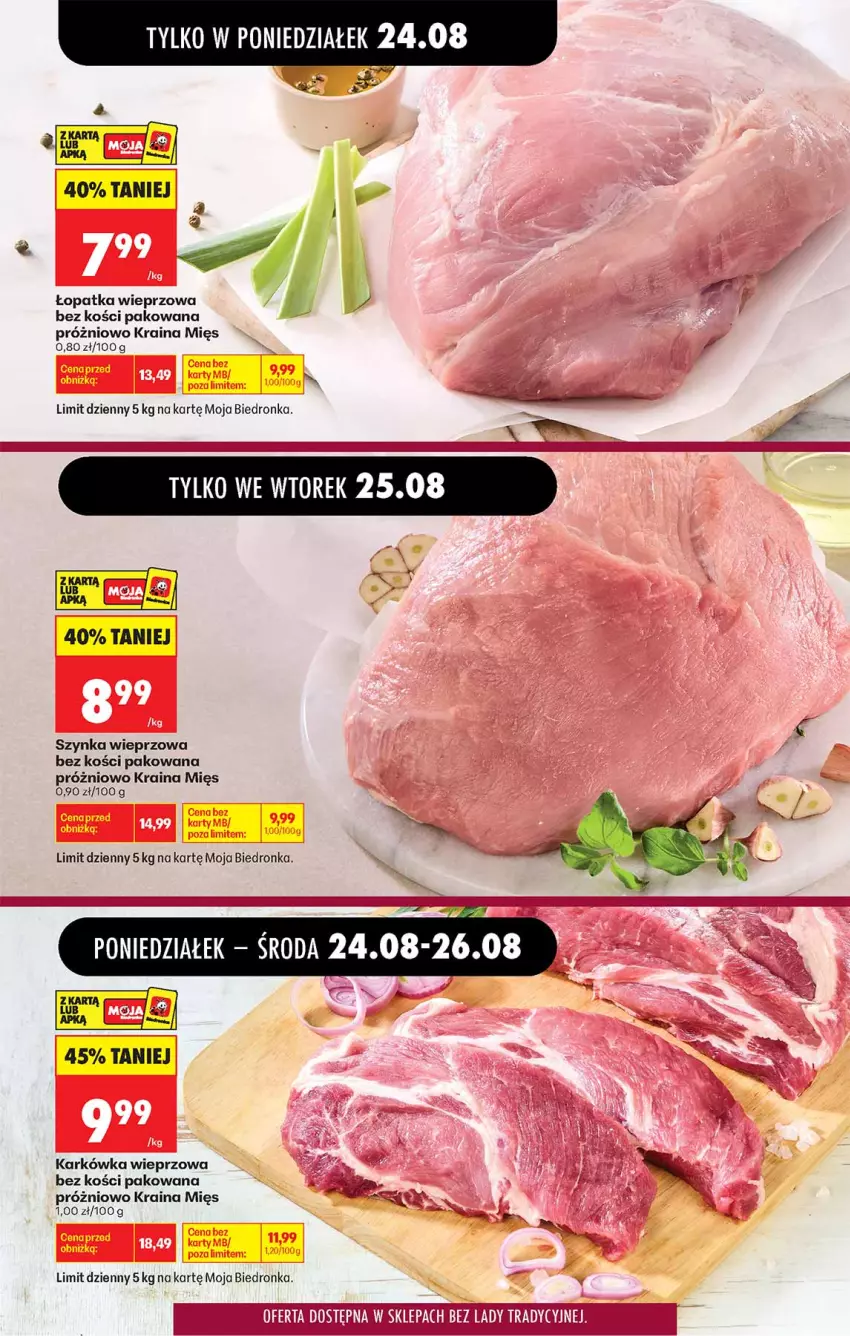 Gazetka promocyjna Biedronka - Od Poniedziałku - ważna 24.08 do 30.08.2026 - strona 29 - produkty: Fa, Karkówka wieprzowa, Szynka, Szynka wieprzowa