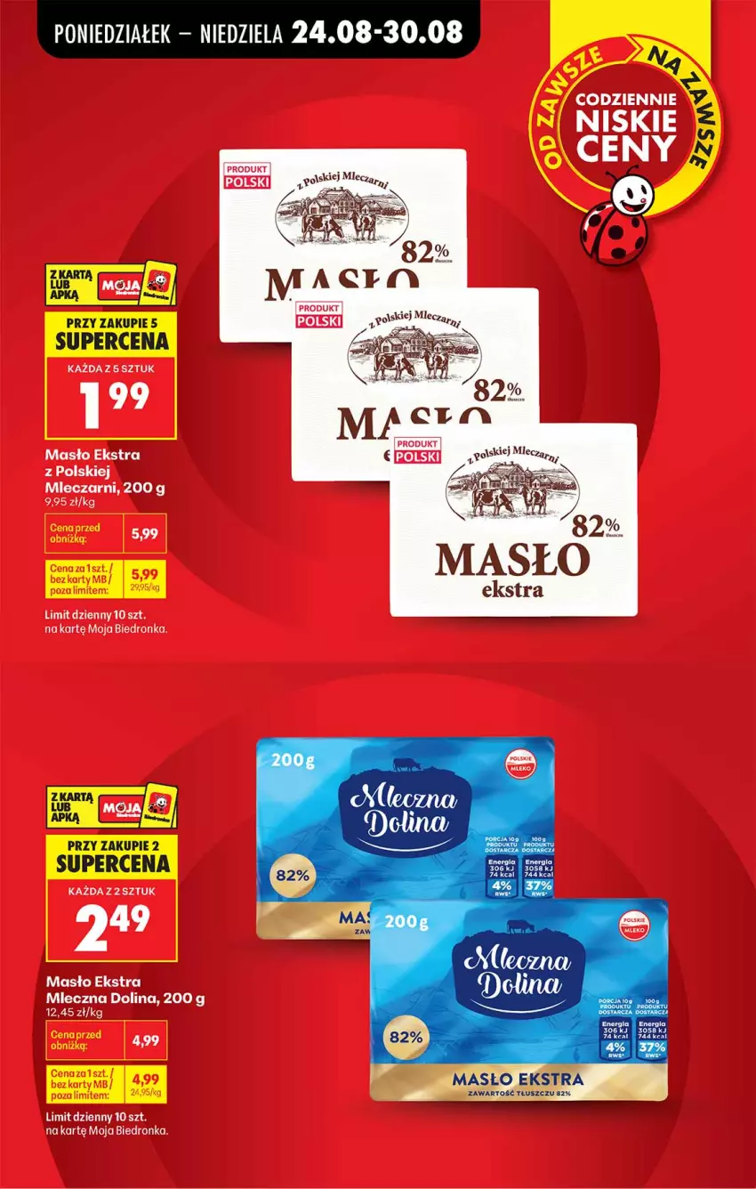 Gazetka promocyjna Biedronka - Od Poniedziałku - ważna 24.08 do 30.08.2026 - strona 3 - produkty: Masło