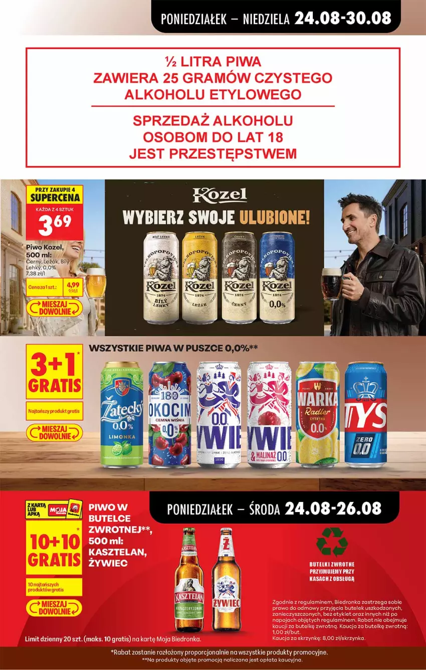 Gazetka promocyjna Biedronka - Od Poniedziałku - ważna 24.08 do 30.08.2026 - strona 53 - produkty: Kozel, Mola, Piwo, Por