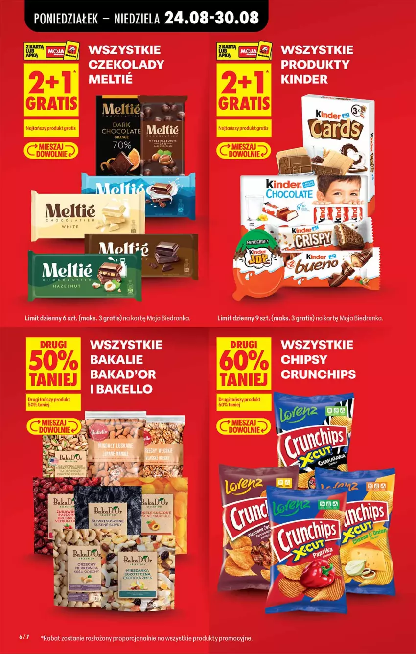 Gazetka promocyjna Biedronka - Od Poniedziałku - ważna 24.08 do 30.08.2026 - strona 6 - produkty: Chipsy, Crunchips, Gra, Kinder, Por