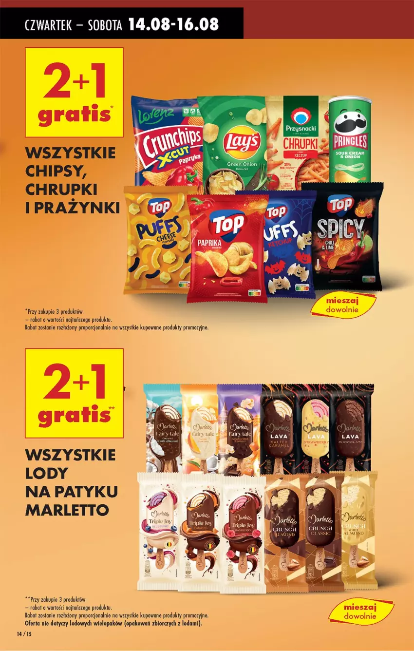 Gazetka promocyjna Biedronka - Od Czwartku - ważna 14.08 do 20.08.2025 - strona 16 - produkty: Chipsy, Chrupki, Lody, Por