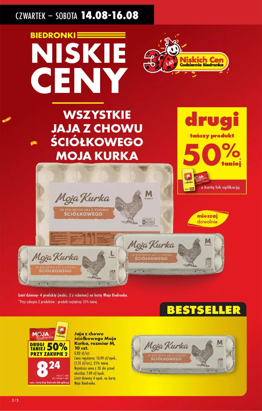 Gazetka promocyjna Biedronka - Od Czwartku - ważna 14.08 do 20.08.2025 - strona 2 - produkty: Fa, Jaja, Mola, Rama