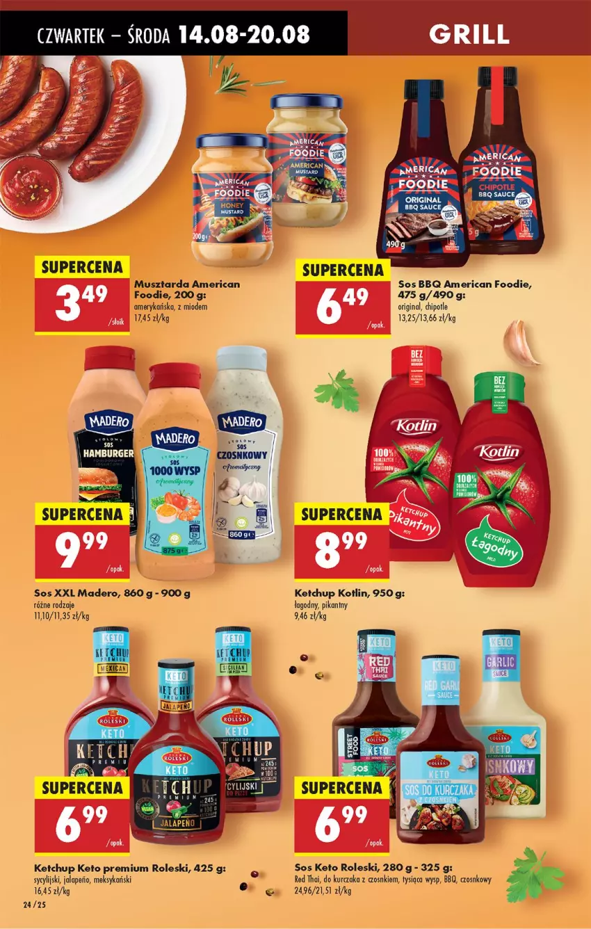 Gazetka promocyjna Biedronka - Od Czwartku - ważna 14.08 do 20.08.2025 - strona 26 - produkty: Gin, Ketchup, Kotlin, Kurczak, Mus, Musztarda, Sos