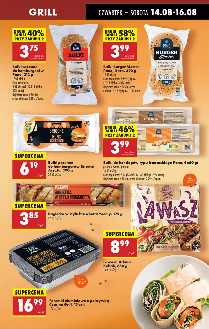 Gazetka promocyjna Biedronka - Od Czwartku - ważna 14.08 do 20.08.2025 - strona 27 - produkty: Bagietka, Bułki do hot dogów, Burger, Chleb, Foremki, Gra, Grill, Hamburger, Hot dog, Kebab